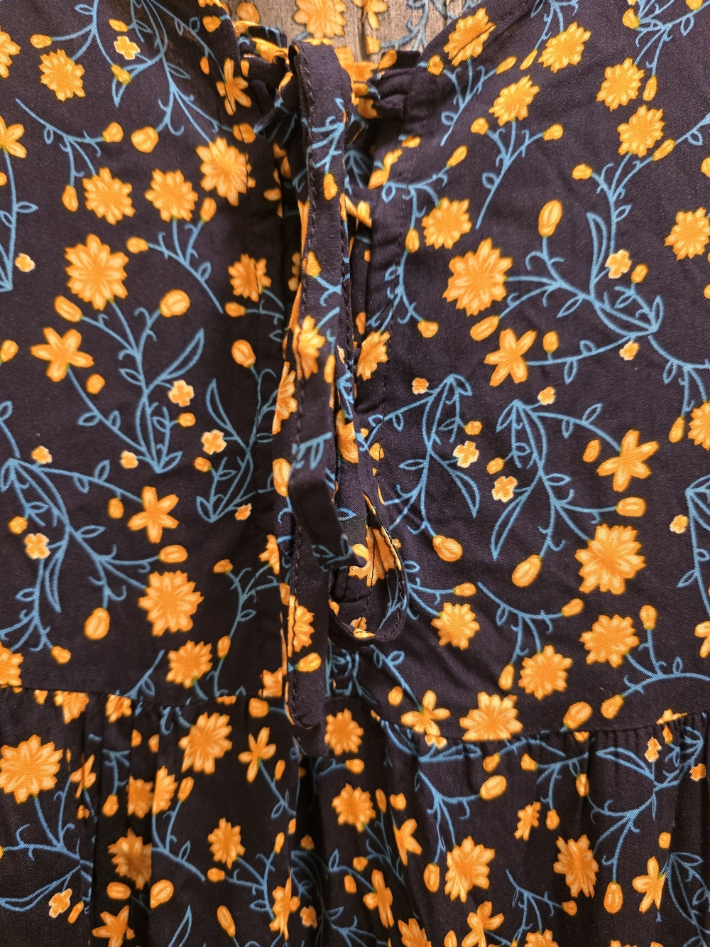 Plus Size 1X Navy Floral V-Neck Maxi Dress Rusttydustty Modern Bohemia Crush NWT - Picture 7 of 13